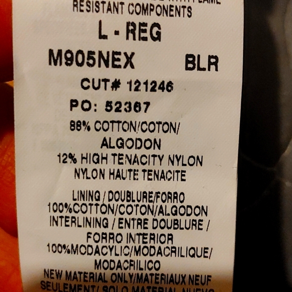 work coveralls INSULATED NEVER WORN reflective safety Fireproof - Picture 9 of 9